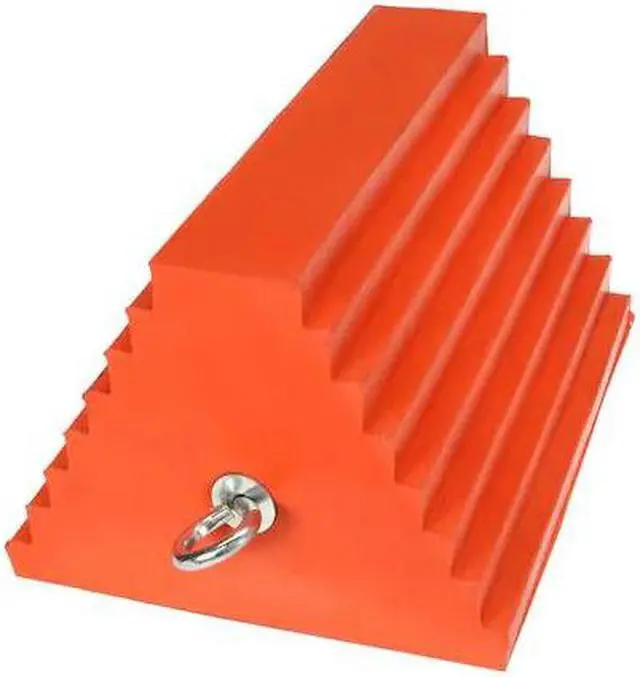 Main image of US CARGO CONTROL WC1086U 10" Urethane Double-Sided Wheel Chock with Eye Bolt