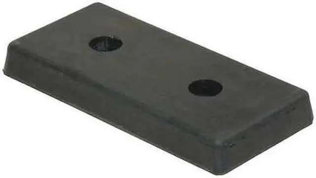 Main image of VESTIL B-818 Dock Bumper,8 in. D,Rubber,Rectangular