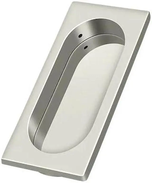 Alt view image 2 of 2 - Deltana FP4134U14 4 x 1.62 x 0.37 in. Large Flush Pull, Bright Nickel - Solid