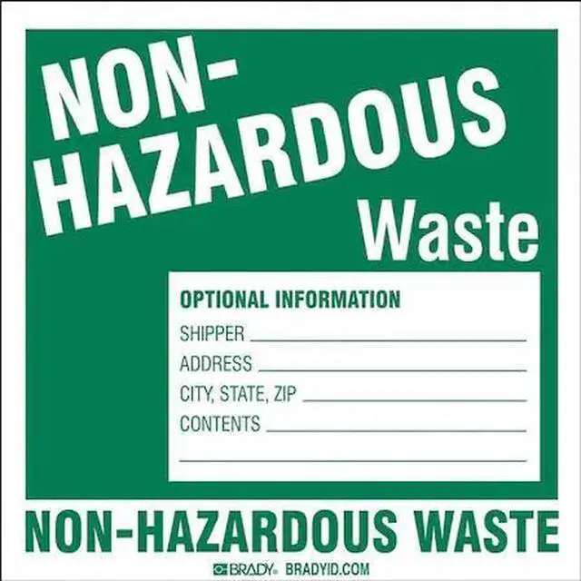 Main image of BRADY 121154 Hazardous Waste Label,Vinyl,PK100