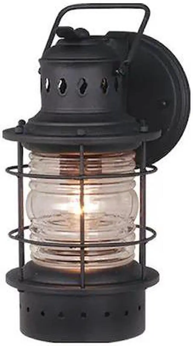 Alt view image 2 of 2 - Vaxcel OW37051TB Hyannis 6-Inch Outdoor Wall Light Black