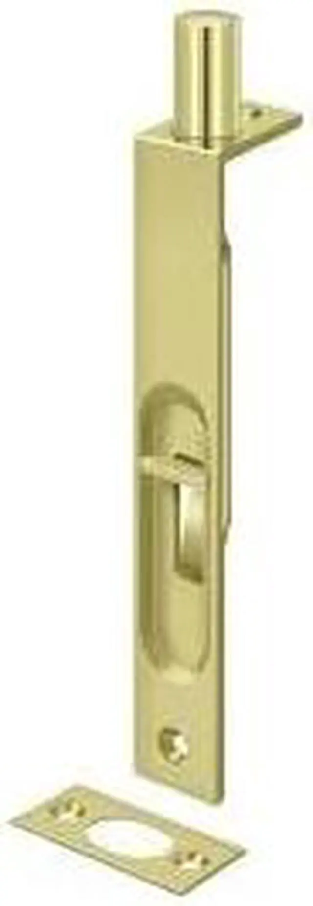 Alt view image 2 of 2 - Deltana 6FBS3 6 in. Heavy Duty Square Flush Bolt, Bright