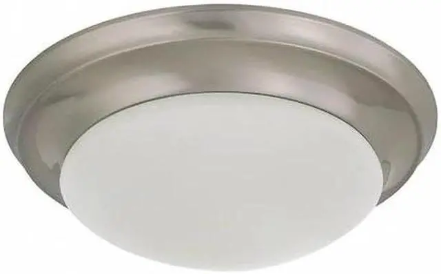 Main image of NUVO 60-3271 1 Light 12 in. Flush Mount Twist & Lock Frosted White Glass