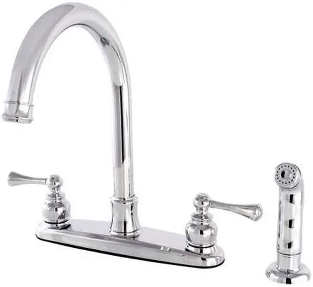 Main image of VINTAGE FB7791BLSP FB7791BLSP 8-Inch Centerset Kitchen Faucet with Sprayer