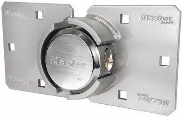 Alt view image 2 of 2 - Alike-Hasp Padlock, Hidden Shackle Type, 1-9/32" Shackle Height, Silver