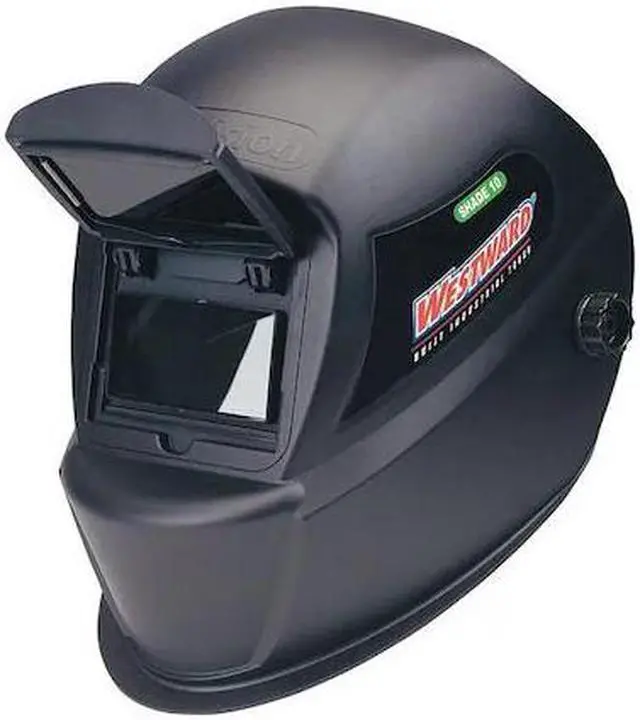 Alt view image 2 of 3 - WESTWARD 4UZZ3 Passive Welding Helmet, 10, Black