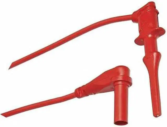 Alt view image 2 of 2 - POMONA 6244-48-2 Mini Hook Test Lead,48 In. L,Red,300VAC