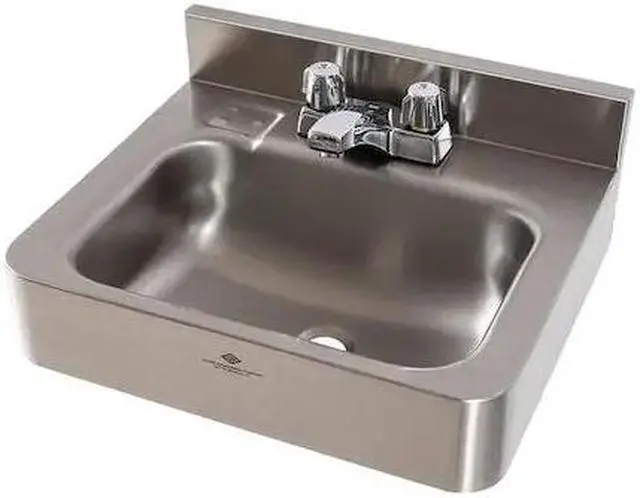 Alt view image 2 of 2 - ACORN CONTROLS 1950-1-CSS Stainless Steel Bathroom Sink, With Faucet, Bowl Size