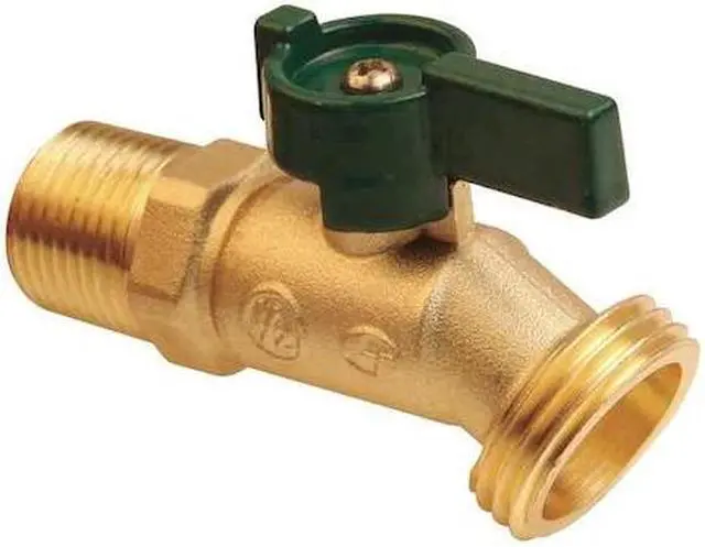 Main image of ZORO SELECT 6PDZ6 Hose Bibb,Quarter Turn,1/2In, Brass