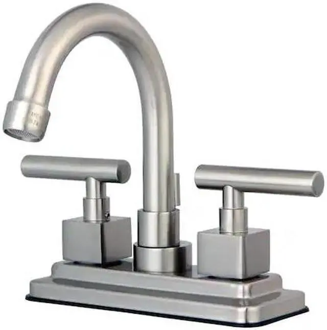 Alt view image 4 of 5 - Kingston Brass KS8668CQL 4 Inch Center Lavatory Faucet - Satin Nickel