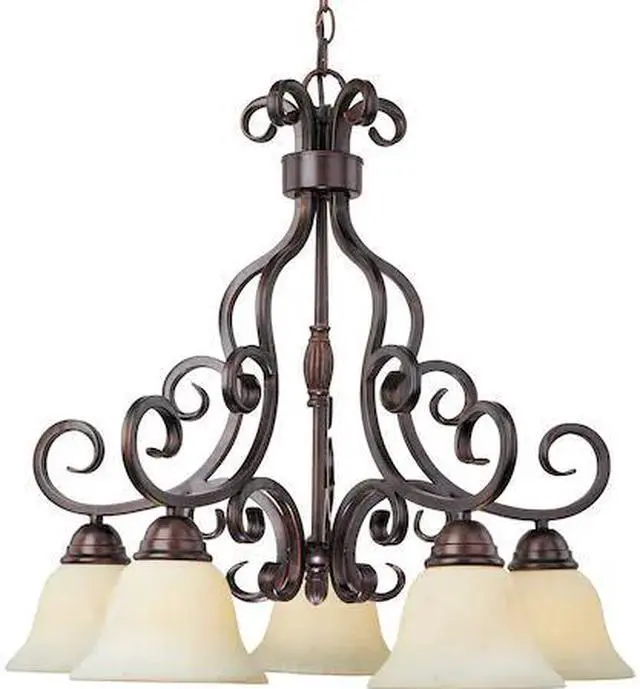 Main image of MAXIM 12206FIOI Manor 5-Light 25.5" Wide Oil Rubbed Bronze Chandelier