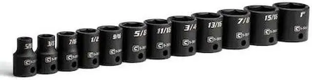 Main image of CAPRI TOOLS CP53000-12SS 3/8 in Drive Shallow Impact Socket Set, SAE, 12 pcs