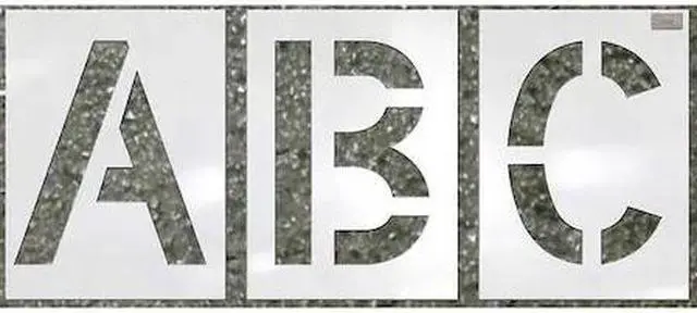 Main image of C.H. HANSON 70412 Stencil,Letter Kit,29pcs.,4 x 2-3/4 In., 70412