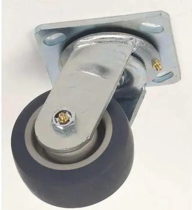 Main image of ZORO SELECT 1ULH9 Swivel Plate Caster,Therm Rubber,4 in,350 lb
