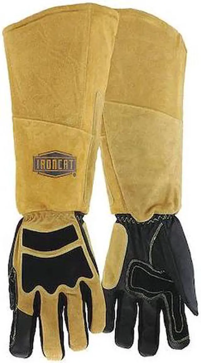 Alt view image 2 of 2 - IRONCAT 9070/XL Welding Gloves, Extended Cuff, Wing Thumb, Premium