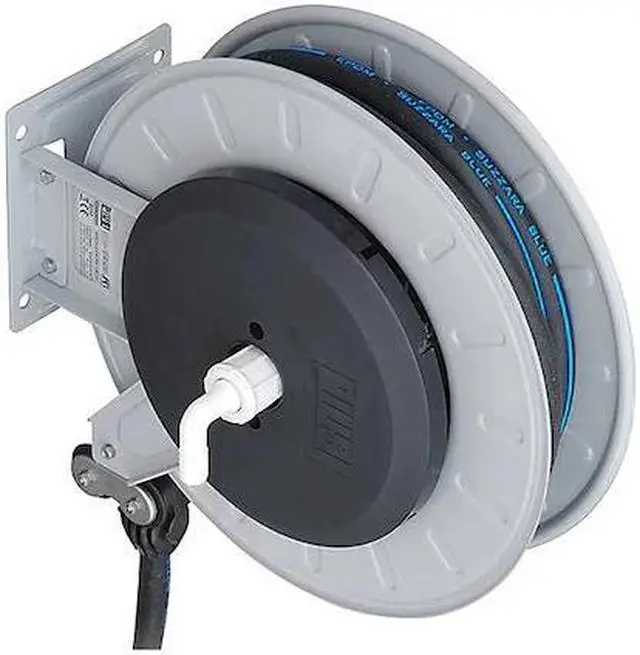 Main image of PIUSI F00750340 Spring Return Hose Reel, 3/4 in Hose Diameter, 26 1/4 ft