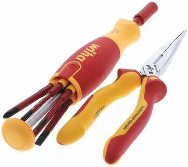 Alt view image 2 of 2 - Wiha Tools 8-PC Electricians Tool Kit   32865