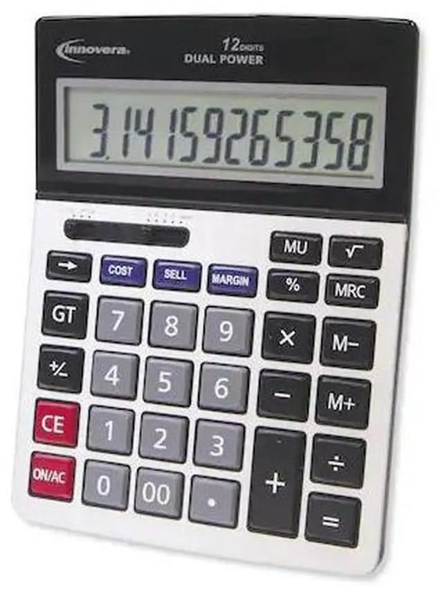 Alt view image 5 of 11 - Innovera 15968 Minidesk Calculator - IVR15968