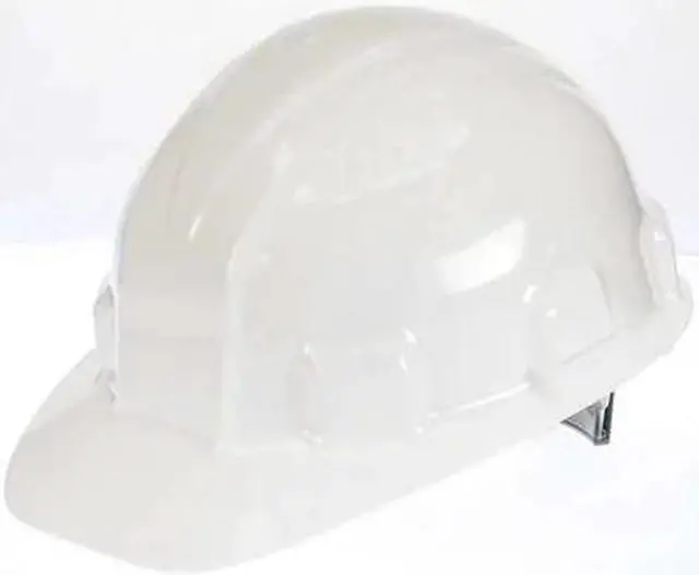 Alt view image 3 of 5 - Hard Hat, FrtBrim, Slotted, 6Rtcht, White
