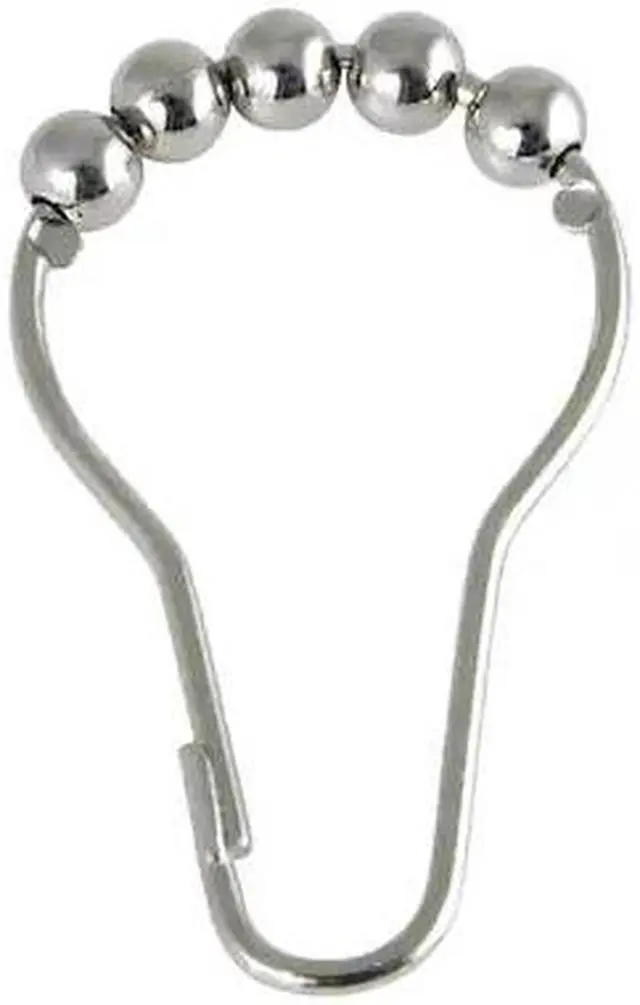 Alt view image 2 of 2 - Kingston Brass SRCR126 Roller Ball Shower Curtain Rings (12Pcs/Set), Polished Nickel