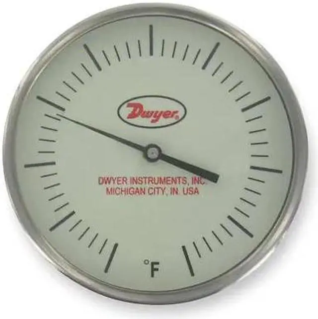 Alt view image 2 of 2 - DWYER INSTRUMENTS GBTB540161 Glow-in-the-dark bimetal thermometer, range 0 to