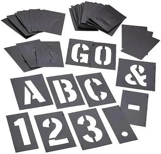 Alt view image 3 of 8 - CH Hanson 3 In. Plastic Stencil Set (46 Piece) 10193