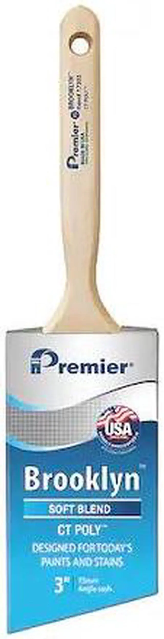 Alt view image 2 of 3 - PREMIER 17293 3" Angle Sash Paint Brush, Polyester Bristle, Hardwood Handle