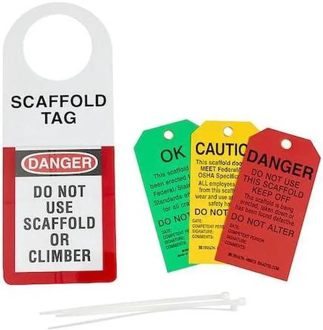 Alt view image 2 of 2 - BRADY 48112 Scaffold Stat Hldr and Tag,12 x 4-1/2 In