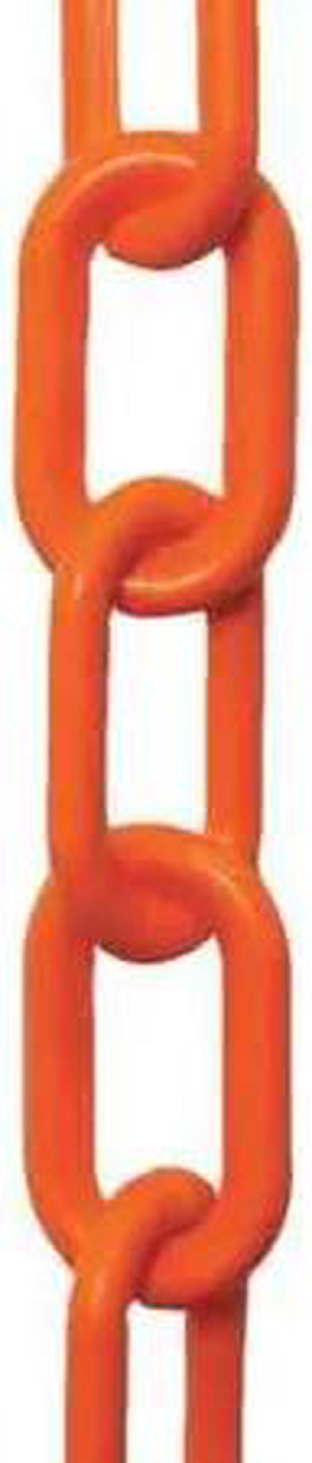 Alt view image 2 of 2 - MR. CHAIN 50012-100 2" (#8, 51 mm.) x 100 ft. Safety Orange Plastic Chain