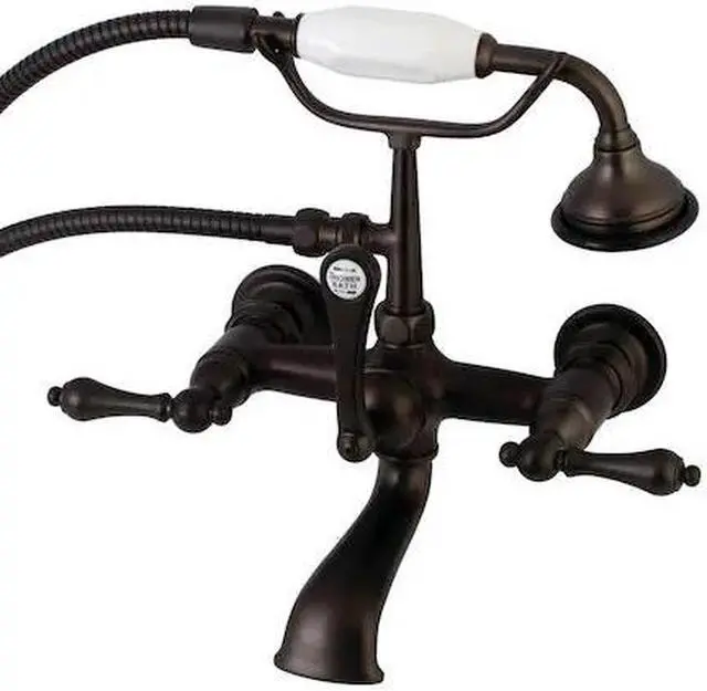 Main image of KINGSTON BRASS AE551T5 Wall-Mount Clawfoot Tub Faucet, Oil Rubbed Bronze, Tub