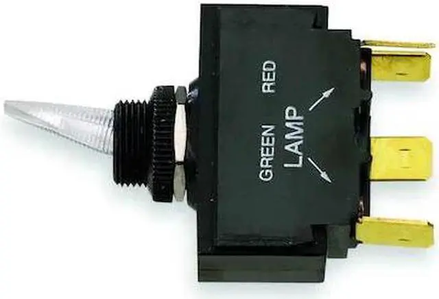 Alt view image 2 of 2 - HUBBELL WIRING DEVICE-KELLEMS M11LRGSP Lighted Toggle Switch,SPST,1/4 in.