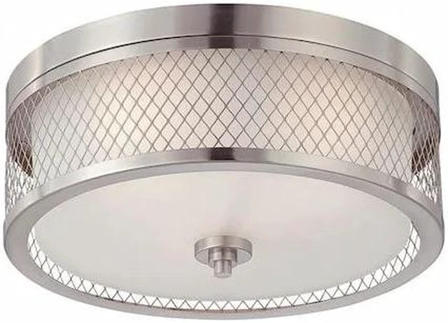 Main image of NUVO 60-4691 Fusion 3-Light Flush Dome Fixture with Frosted Glass