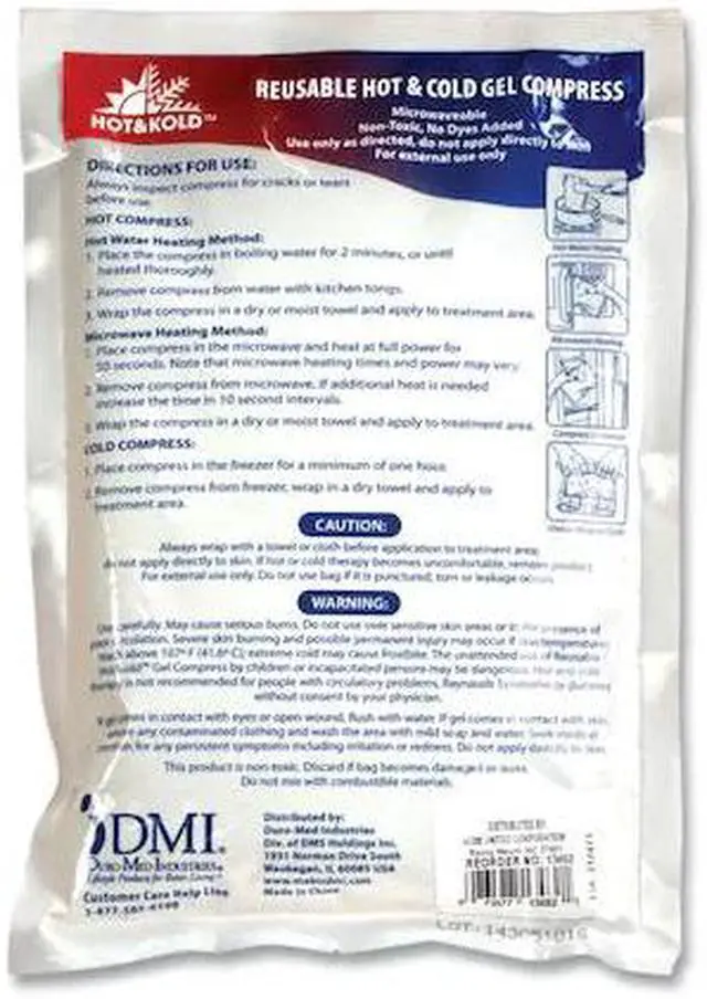 Alt view image 5 of 6 - Reusable Hot/Cold Pack 8.63" Long White