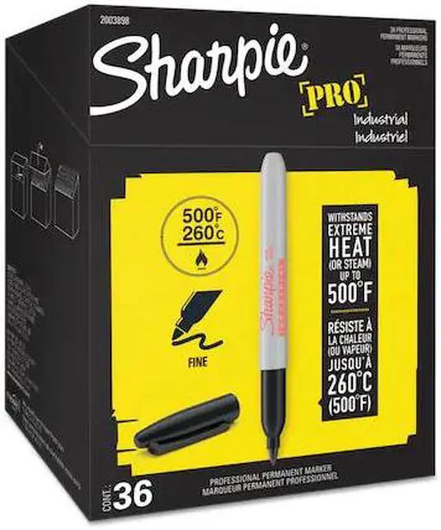 Alt view image 4 of 10 - Sharpie 2003898 Industrial Permanent Markers - Office Pack, Black