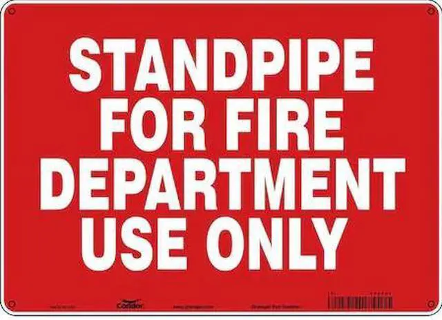 Main image of CONDOR 469F01 SAFETY SIGN FIRE AND EMERGENCY, 10 in Height, 14 in Width,