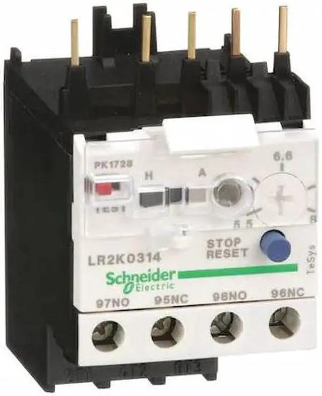 Alt view image 2 of 3 - SCHNEIDER ELECTRIC LR2K0314 Ovrload Rely,5.50 to 8A,Class 10,NEMA 10