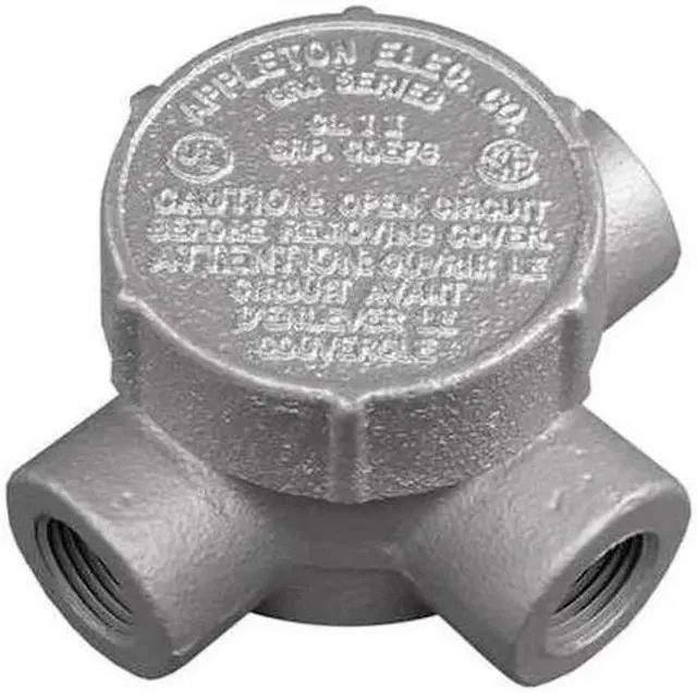 Alt view image 2 of 3 - APPLETON ELECTRIC GRJT75 Conduit Outlet Body,Iron,T,3/4 In.