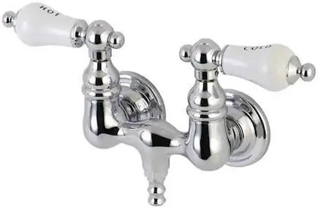 Alt view image 2 of 2 - Kingston Brass AE34T1 Aqua Vintage Wall Mount Tub Faucet, Chrome