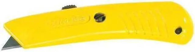 Main image of PARTNERS BRAND KN113 Utility Knife,Safety Grip,Yellow,PK10 Safety Blade, 10 PK