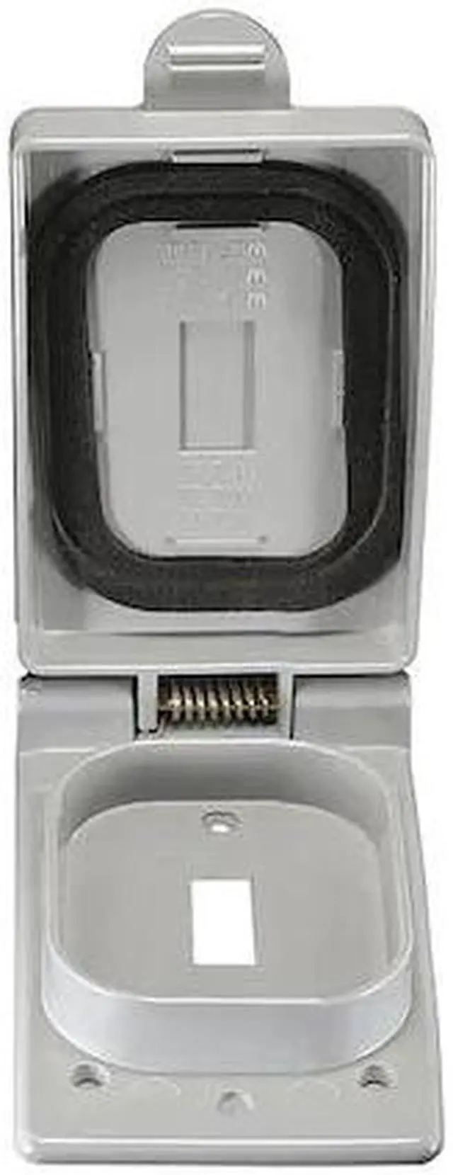 Alt view image 6 of 7 - CANTEX 5133361 1 -Gang Vertical Weatherproof Cover, 3" W, 1" H