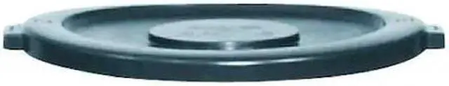 Main image of RUBBERMAID FG264560GRAY Brute Trash Can Top,Flat,Snap-On Closure,Gray