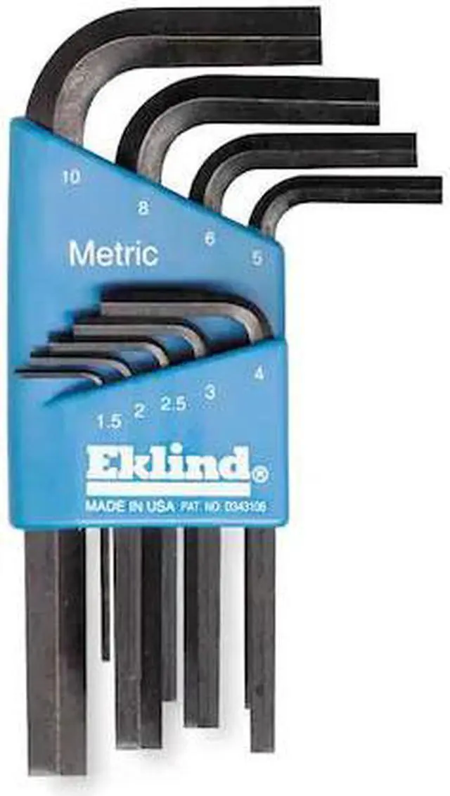 Alt view image 3 of 3 - EKLIND 11509 9 Piece Metric L-Shape Hex Key Set, 11509