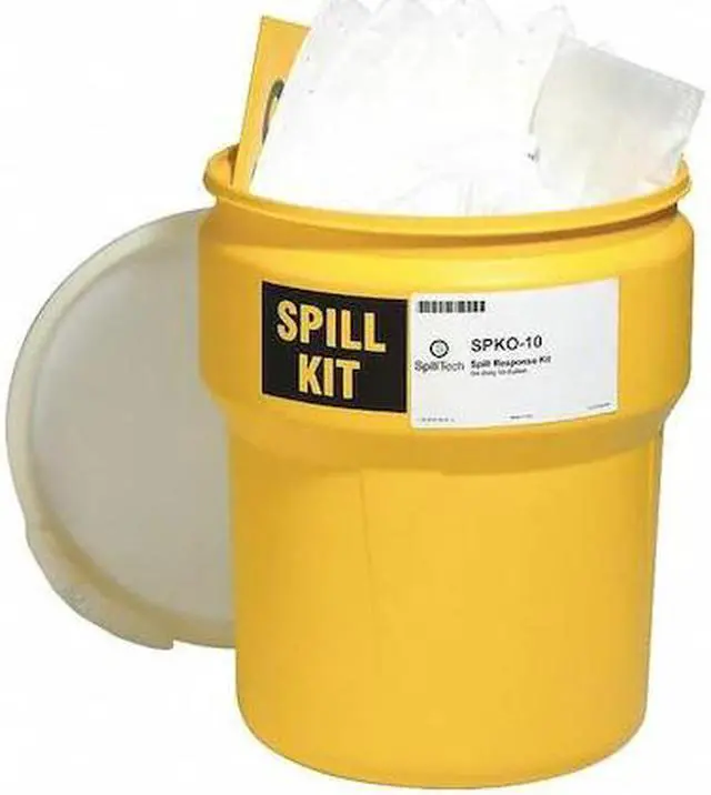 Alt view image 2 of 2 - SPILLTECH SPKO-10 Spill Kit, 10 gal Volume Absorbed per Kit, 10 gal Capacity,