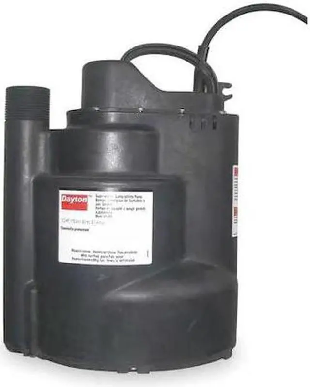 Main image of DAYTON 3YU57 1/4 HP 1-1/4" M Submersible Sump Pump 120V AC Vertical