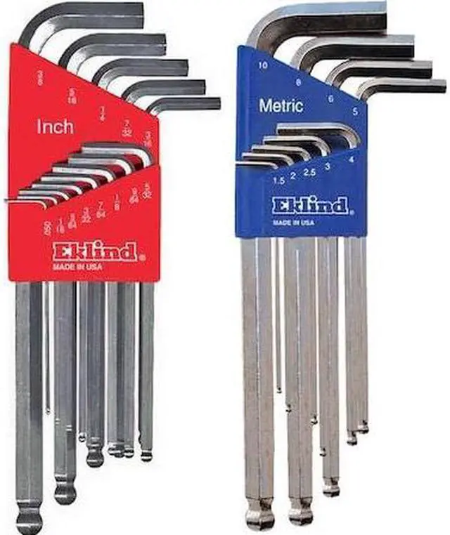 Alt view image 2 of 2 - Eklind Ball Hex Key Set,Bright-Ball,Combo Pack  13322