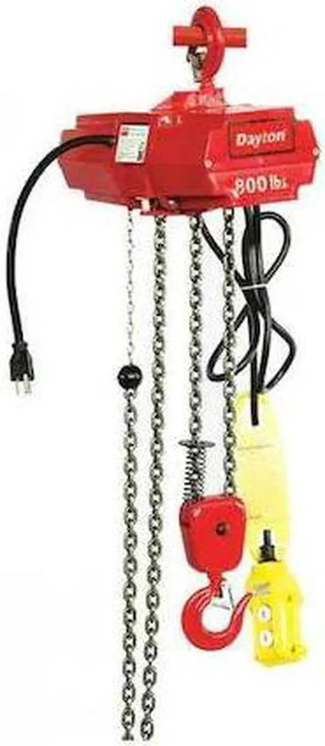 Alt view image 2 of 2 - Elec Chain Hoist, 800 lb, 15 ft Lift, 8 fpm