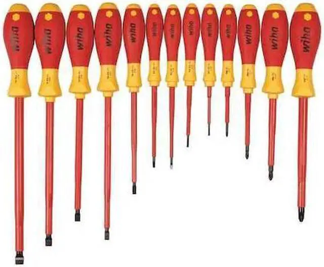 Alt view image 2 of 2 - Wiha Tools Insulated Screwdriver Set Insulated with Black Oxide Tip  32094