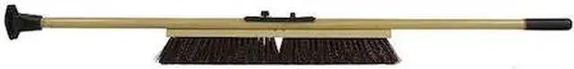 Main image of TOUGH GUY 90648 24 in Sweep Face Push Broom, Stiff, Synthetic, Maroon
