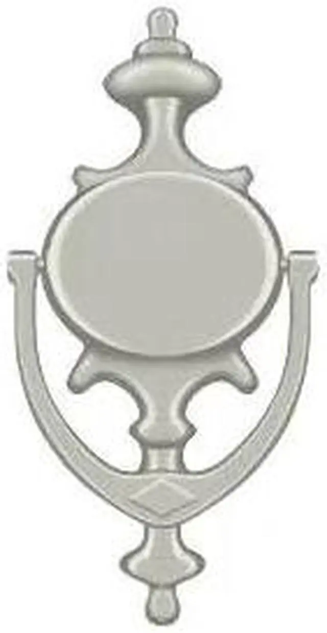 Alt view image 2 of 2 - Imperial Solid Brass Door Knocker (Satin Nickel)