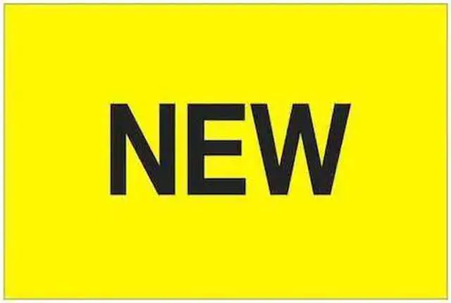 Main image of TAPE LOGIC DL1148 Tape Logic® Labels, "New", 2" x 3", Fluorescent Yellow,